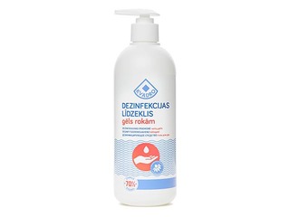 Dezinfekcijas gēls rokām (ar kumelītes ekstraktu, ar pumpīti), KVADRO, 500ml 