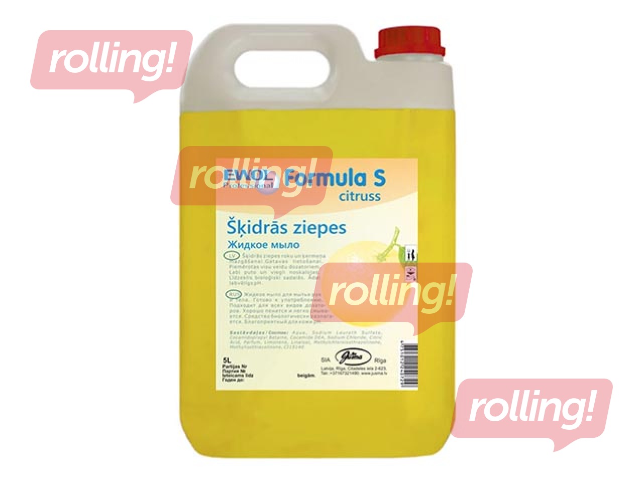 Šķidrās ziepes Ewol Professional Formula S Citruss, 5l