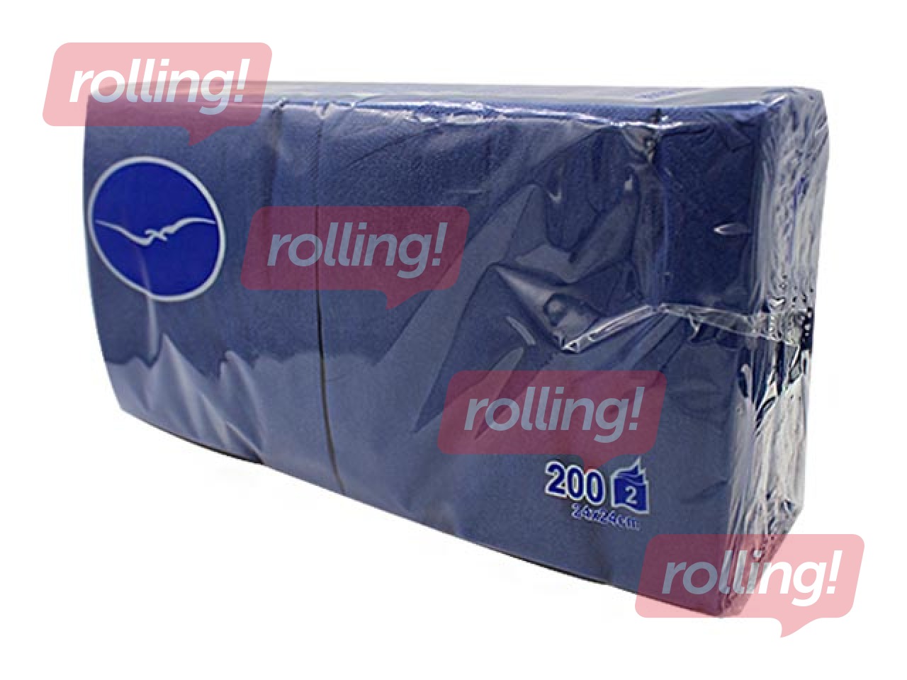 Salvetes Lenek, 24x24 cm, 200 gab., 2 slāņi, zilas