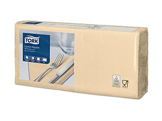Salvetes Tork 33x33 cm, 150 gab, 3 slāņi, smilškrāsas