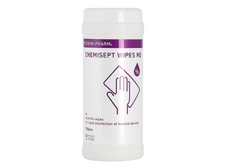 Mitrās dezinficējošās salvetes Chemisept Wipes MD N100, 100 gab.