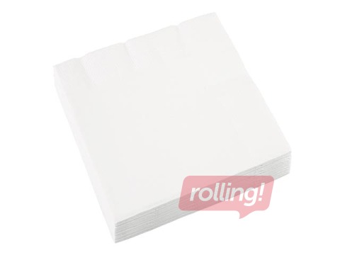 Salvetes Lenek, 24 x 24 cm, 400 gab, 1 kārta, baltas