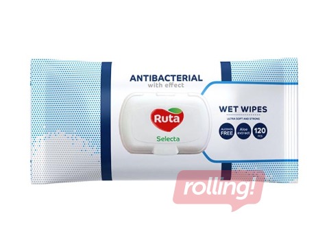 Mitrās salvetes Ruta Selecta, ar antibakteriālu efektu,120 gab