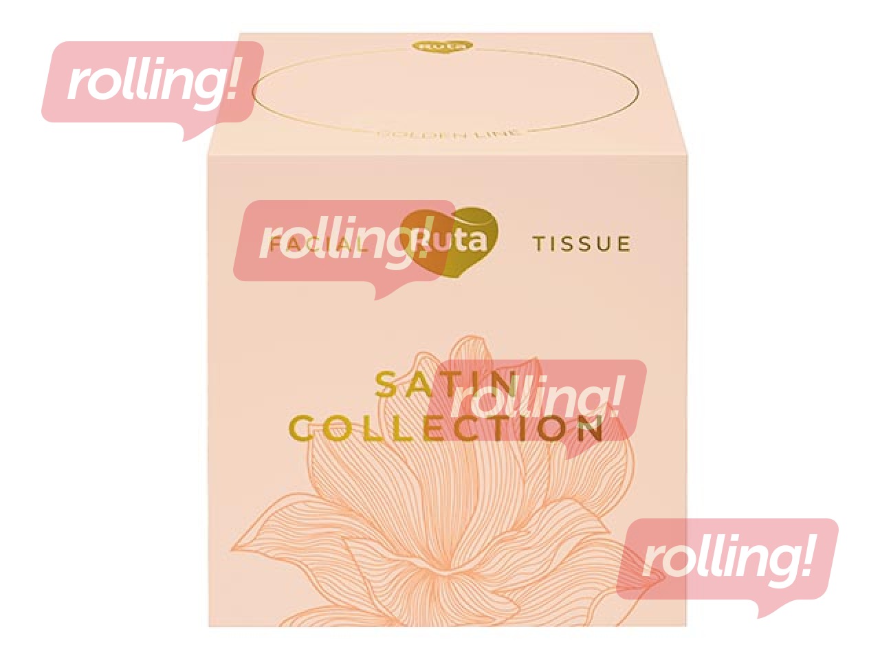 Kosmētiskās salvetes, Ruta Satin Collection, 2 kārtas, 80 salv.