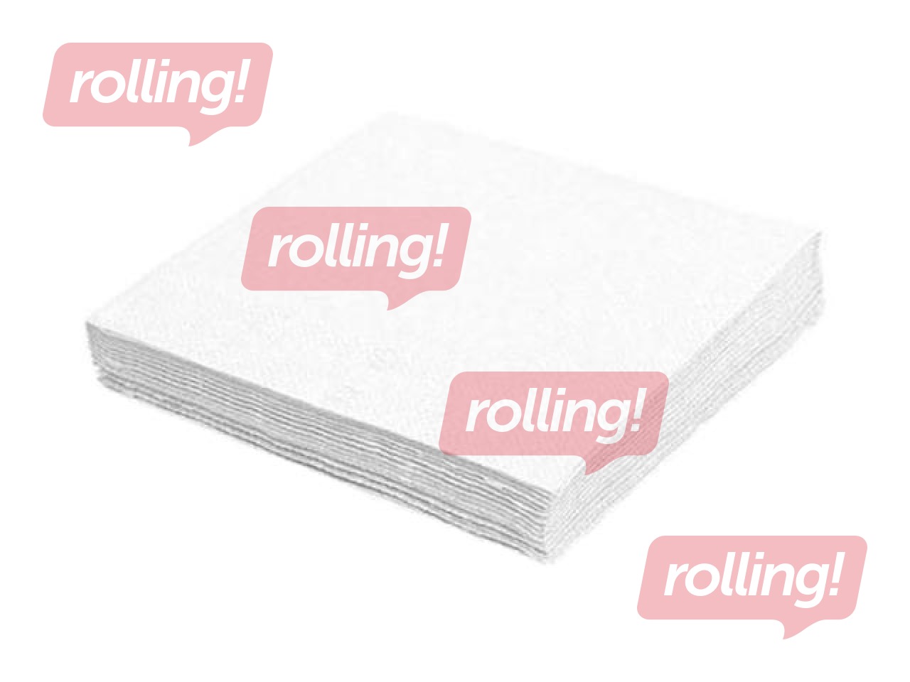 Galda salvetes, vienslāņu, baltas, 33x33cm