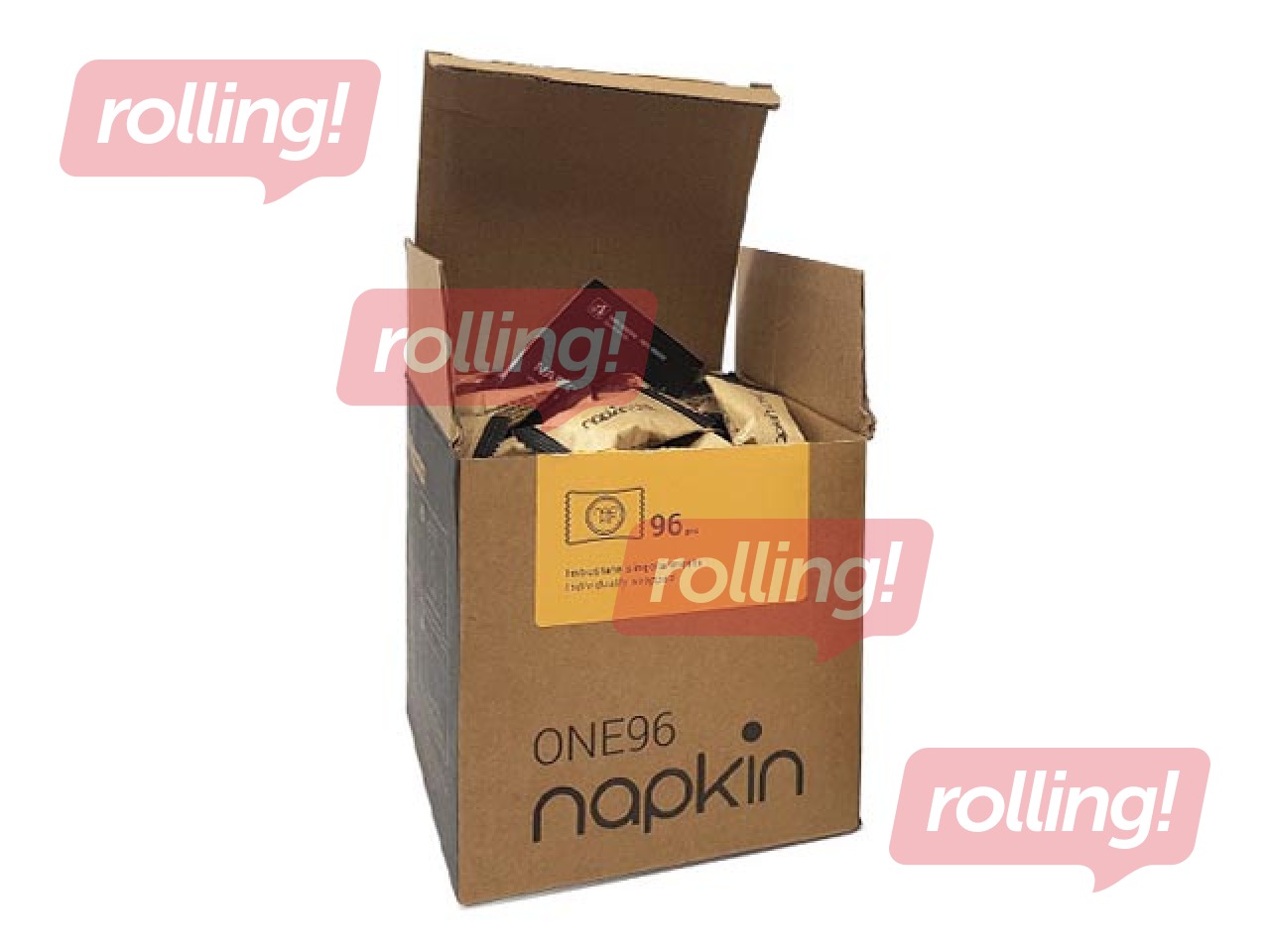 Salvetes, presētas, One 96, 24x25 cm, 96 gab., baltas