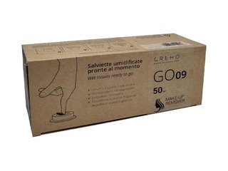 Salvetes ar kosmētikas noņēmēja līdzekli, presētas, kapsulās, Go 50, 20x22 cm, 50 gab., baltas