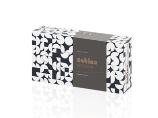 Kosmētiskās salvetes Satino Prestige, baltas, 2 kārtas, 100 salv.