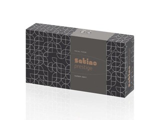 Kosmētiskās salvetes Satino Prestige, baltas, 2 kārtas, 100 salv.