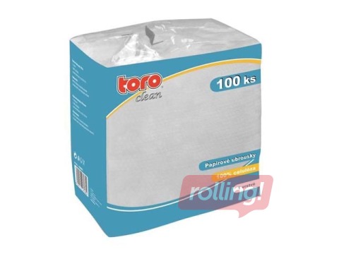 Salvetes Toro, baltas, 30x30cm, 100 gab.