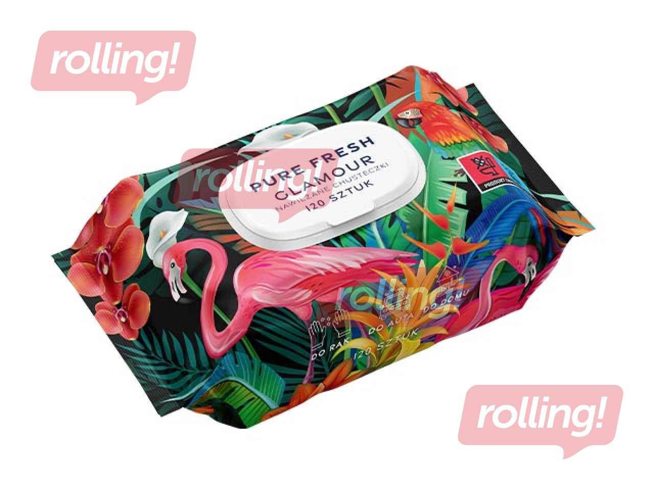 Mitrās salvetes, Naturelle, Pure Fresh, Glamour, 120 gab.