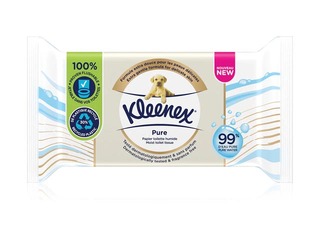 Mitrais tualetes papīrs Kleenex, Pure, 38 gab.