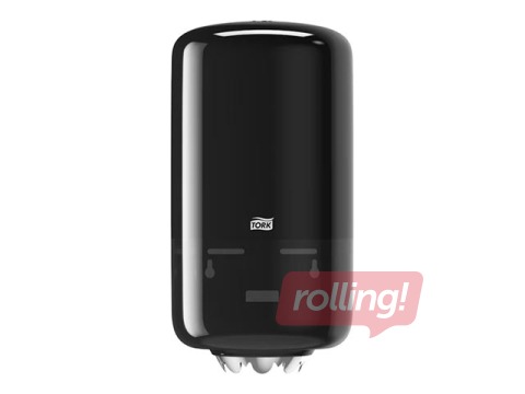 Papīra dvieļu ruļļos turētājs Tork M1, plastikāta, melns