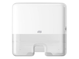 Papīra dvieļu loksnēs turētājs Tork Multifold Mini H2, plastikāta, balts