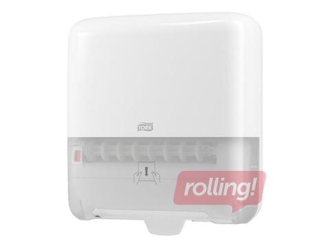Papīra dvieļu ruļļos turētājs Tork Matic H1, plastmasas, balts