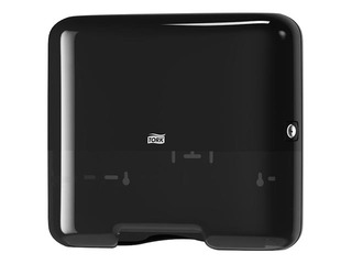Roku dvieļu turētājs Tork Singlefold Mini H3, plastikāta, melns
