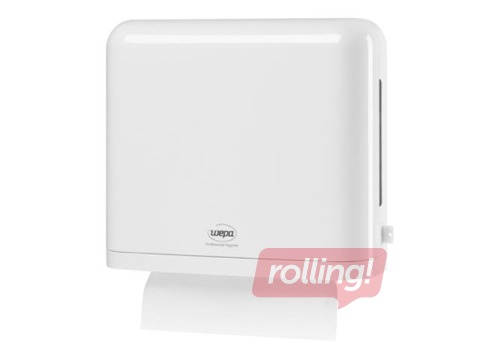 Papīra dvieļu turētājs loksnēs WEPA INTERFOLD SLIM MINI, H2, balts