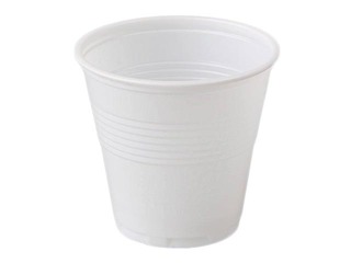 Glāzes plastmasas, 80 ml, 100 gab., baltas