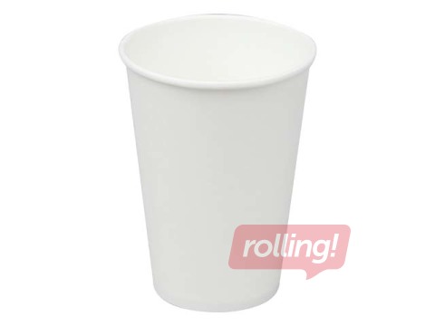 Glāzes 180ml baltas kartona, diametrs 70mm, 100 gab