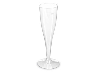 Glāzes šampanietim, plastmasas, 100 ml, 6 gab., caurspīdīgas