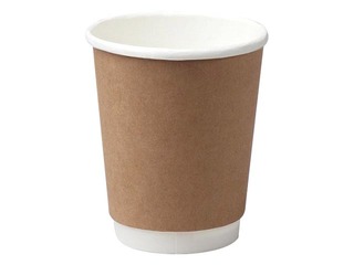 Glāzes kraft papīra, brūnas, ar dubulto sienu, ø90mm, 300 ml, 20 gab.