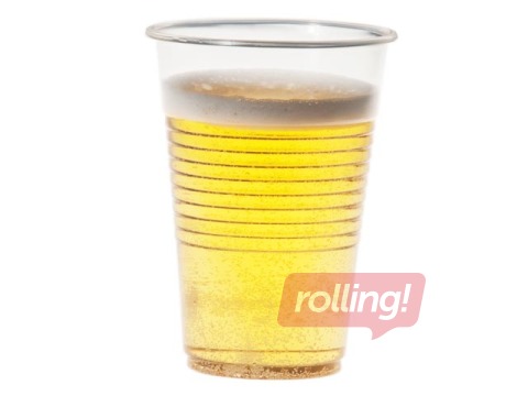 Glāzes plastmasas, 200 ml, 100 gab., caurspīdīgas