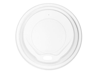 Vāki papīra glāzēm, plastmasas, ø80mm, balti, 100 gab.