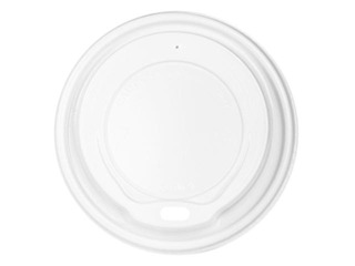 Vāki papīra glāzēm, plastmasas, ø90mm,  balti, 100 gab.