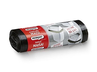 Atkritumu maisi Merkant, 55 l, 12 mikr., 20 gab., melni