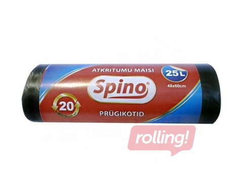 Atkritumu maisi Spino, 25 l, 9 mikr., 20 gab., melni