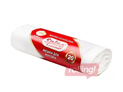 Atkritumu maisi Spino, 35 l, 10 mikr., 20 gab., balti