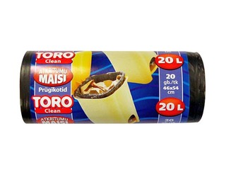 Atkritumu maisi TORO, 20 l, 10 mikr., 20 gab., melni