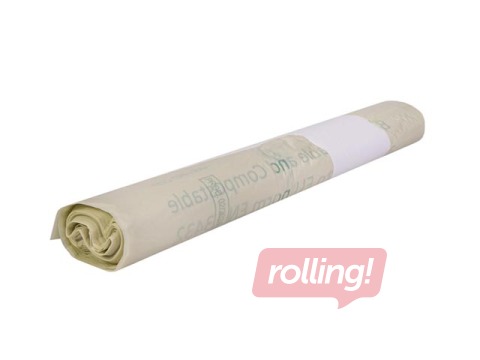 Biokompostējami atkritumu maisi BIO, zaļi, 30l, 18 mikr., 15 gab.