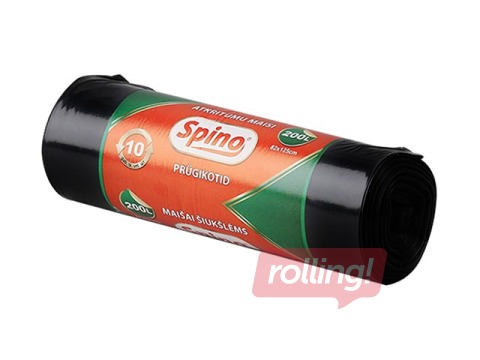 Atkritumu maisi 200 l, LDPE, 40 mikr., 10 gab., melni