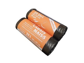 Smalkie atkritumu maisi Labais Maiss, 25l, 10 mikr., 20 gab., melni