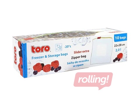 Maisiņi produktu saldēšanai, Slider ZIP, 2l, 10 gab 