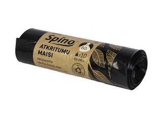Atkritumu maisi Spino, 60 l, 33 mikr., 60x86cm, 10 gab., melns