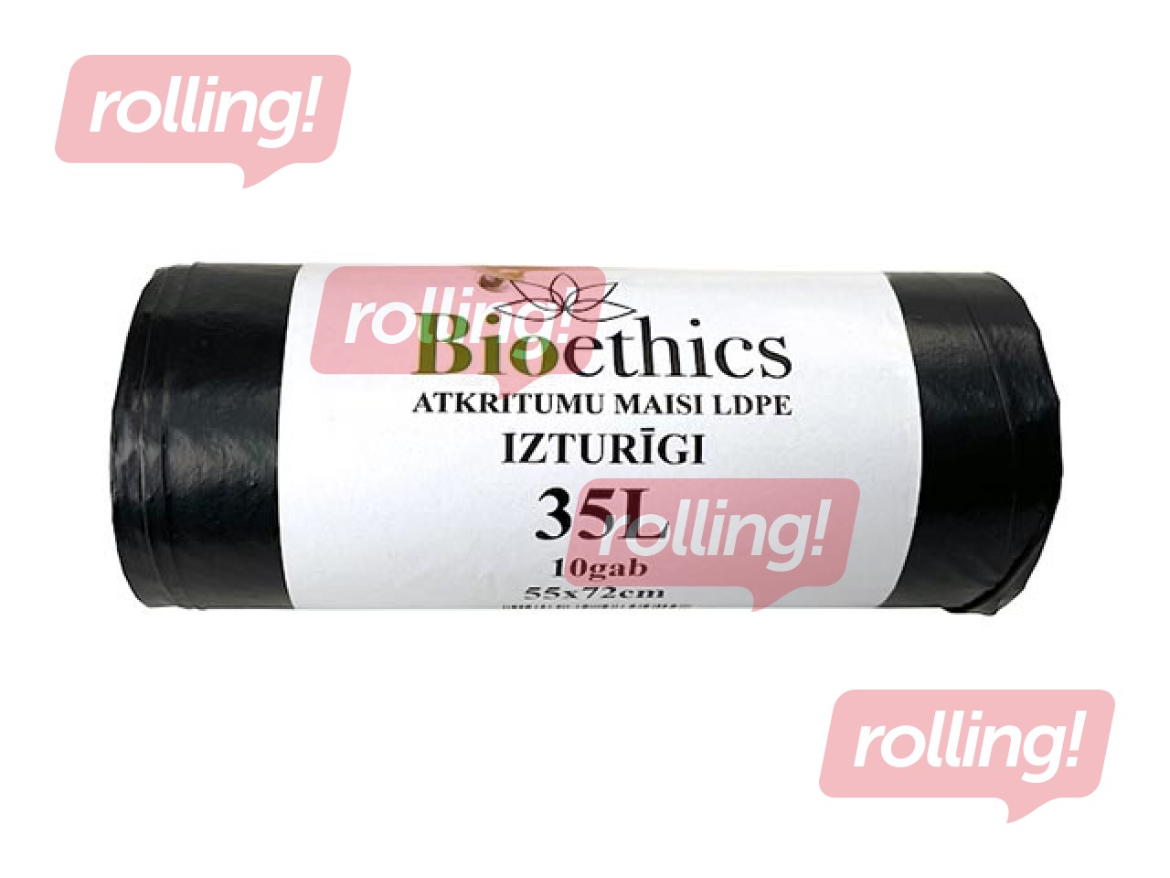 Atkritumu maisi, 35 l, 30 mikr., 55x72cm, 10gab, melni