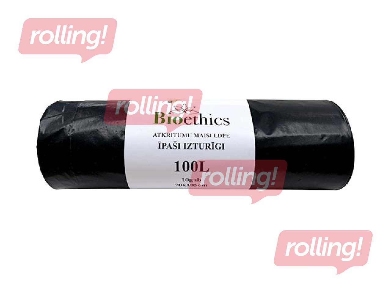 Atkritumu maisi, 100 l, 50 mikr., 70x105cm, 10gab, melni