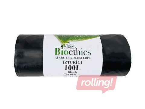 Atkritumu maisi, 100 l, 30 mikr., 70x105cm, 10gab, melni