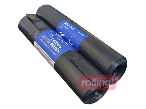 Atkritumu maisi Labais Maiss, 300l, 43 mikr., 5 gab., melni