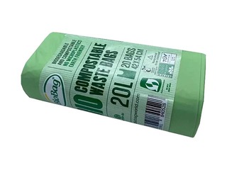 Biokompostējami maisiņi, BioBag, virtuves pārtikas konteineriem, 20l, 15 mikr., 20 gab.
