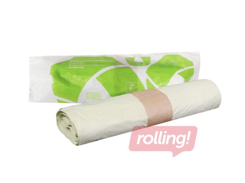 Biokompostējami atkritumu maisi BIO, zaļi, 140l, 18 mikr., 10 gab.