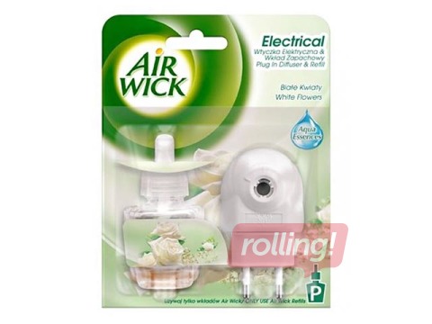 Gaisa atsvaidzinātājs Air Wick Electrical, WHITE FLOWERS Сomplete 19ml