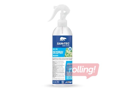 Gaisa un audumu atsvaidzinātājs Sanitec Deospray Fresh ar smaku novēršanas tehnoloģiju, 300ml