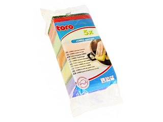 Švammītes trauku mazgāšanai Toro JUMBO, 10x7 cm, 5 gab.