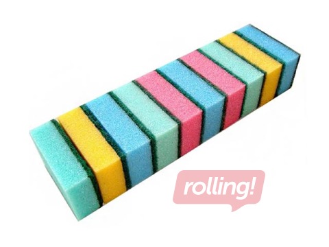 Švammītes trauku mazgāšanai Toro 5 x 8 x 2.7 cm, 10 gab.