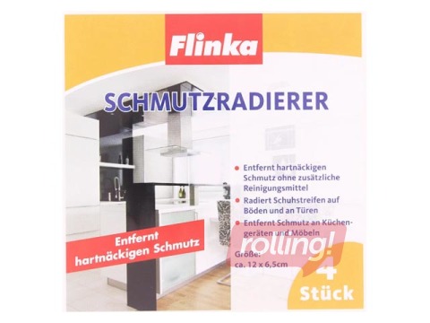 Melamīna sūklis Flinka Max Miracle, 12x6.5cm, 4 gab.