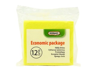 Mitrumu uzsūcošās lupatiņas Merkant, dzeltenas, 16x18cm, 12 gab.