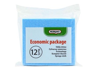 Mitrumu uzsūcošās lupatiņas Merkant, zilas, 16x18cm, 12 gab.